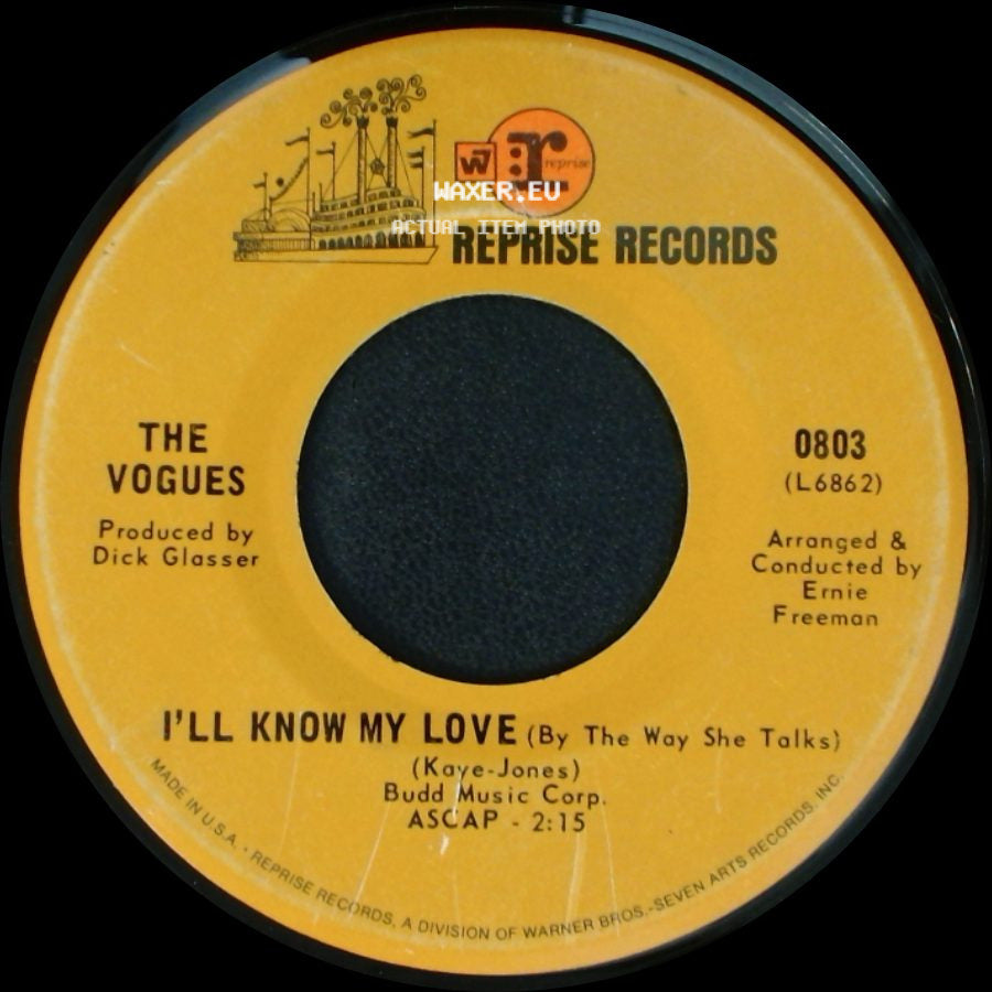 The Vogues - I'll Know My Love (By The Way She Talks) / Woman Helping Man side A