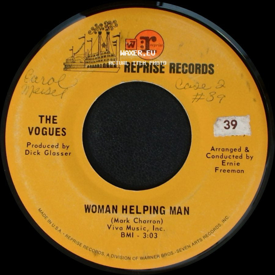 The Vogues - I'll Know My Love (By The Way She Talks) / Woman Helping Man side B