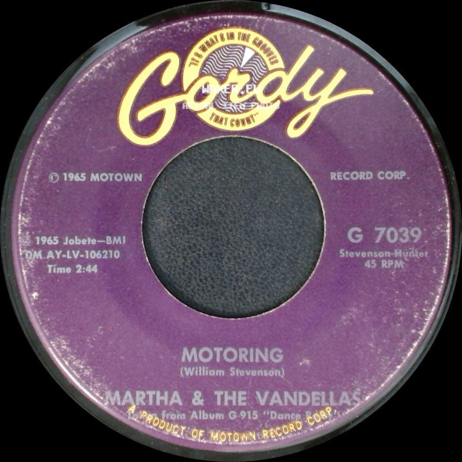 Martha & The Vandellas - Nowhere To Run / Motoring side B