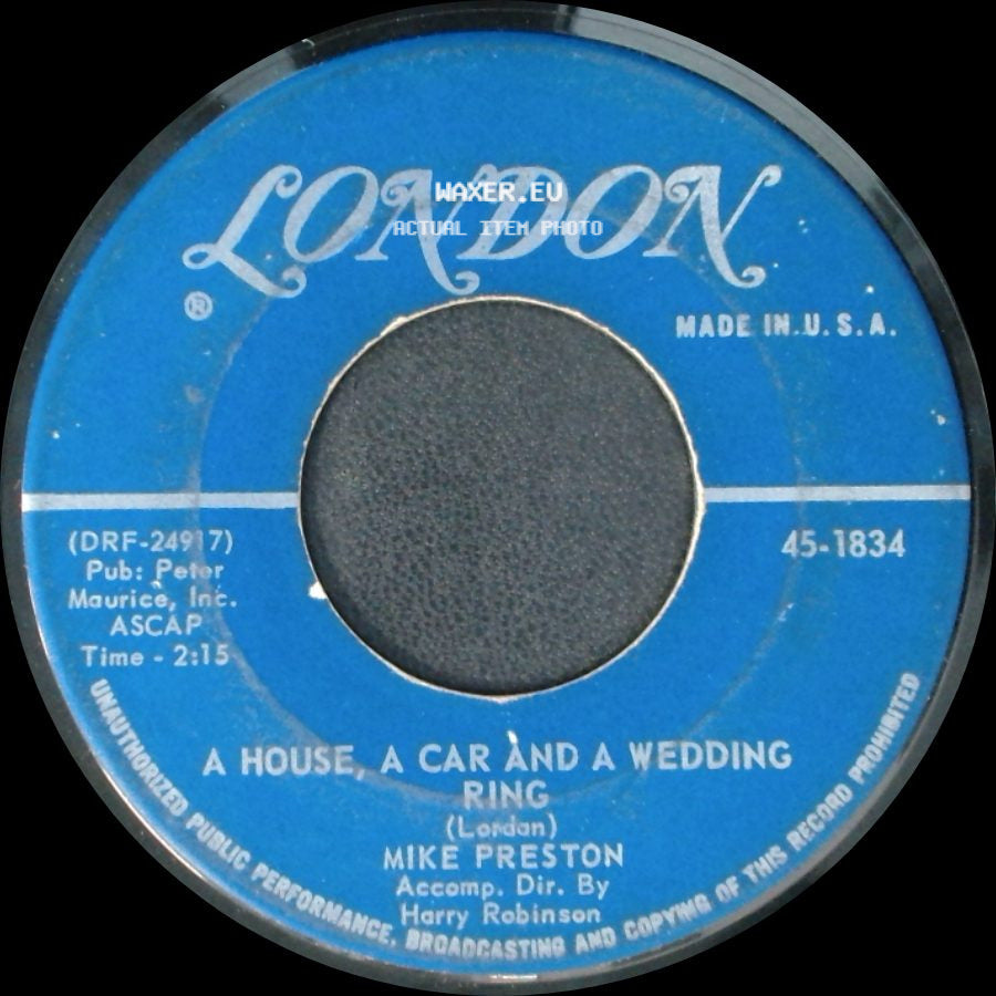Mike Preston - A House, A Car And A Wedding Ring / My Lucky Love side A