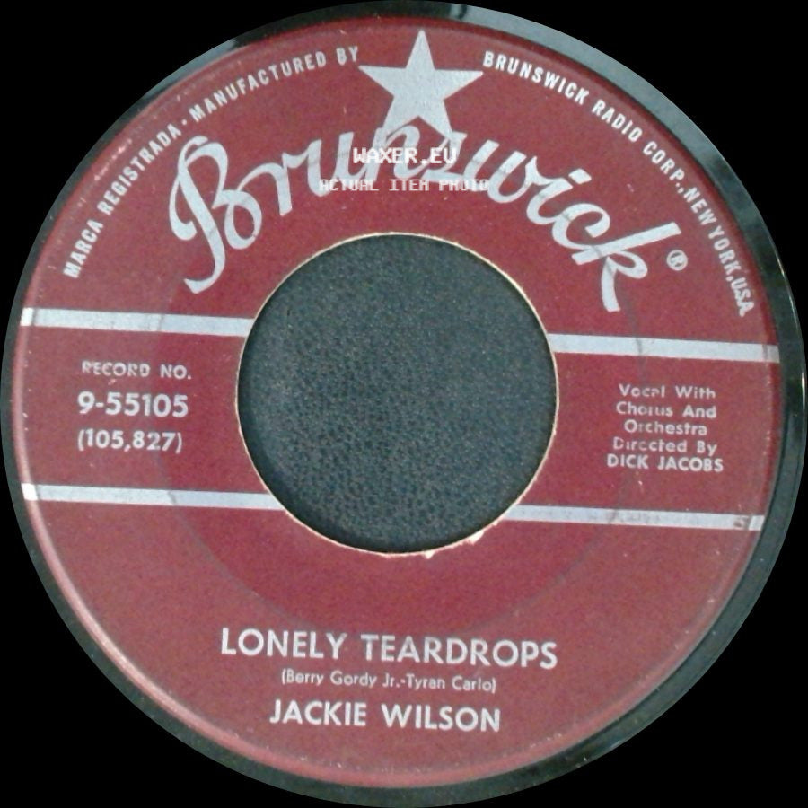 Jackie Wilson - In The Blue Of Evening / Lonely Teardrops side B