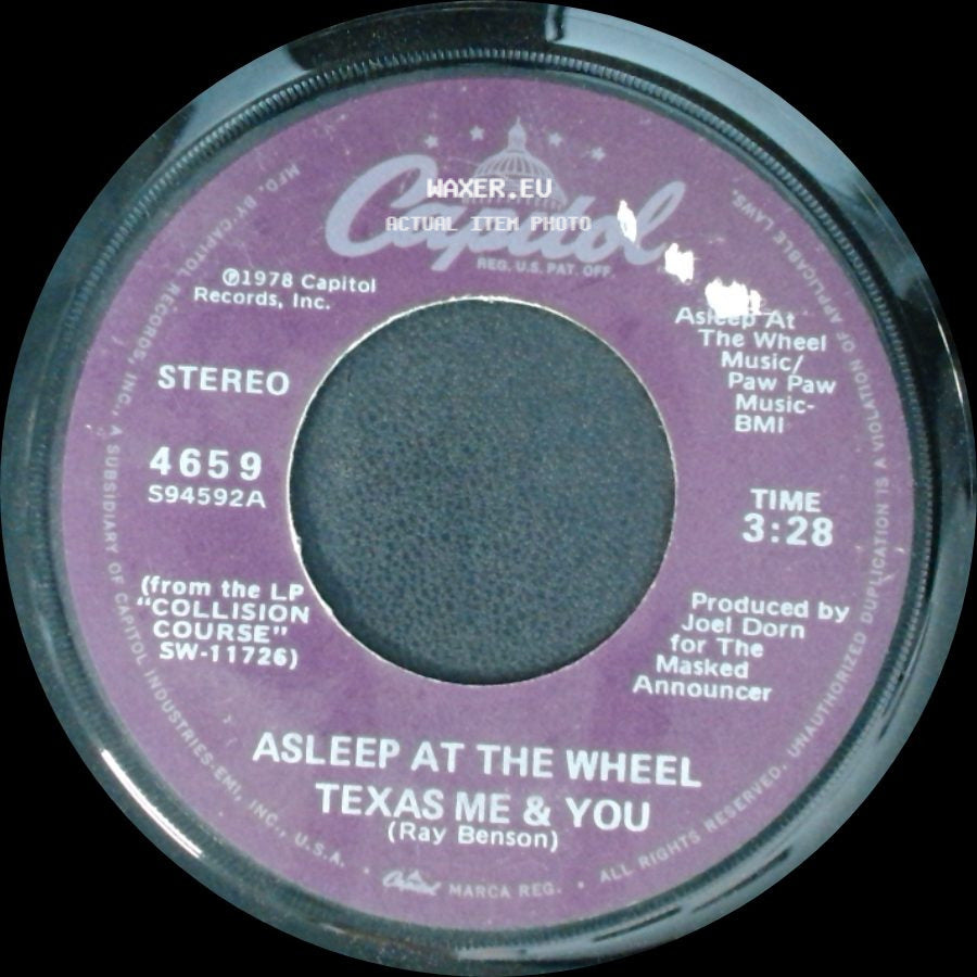 Asleep At The Wheel - One O'clock Jump / Texas Me & You side B