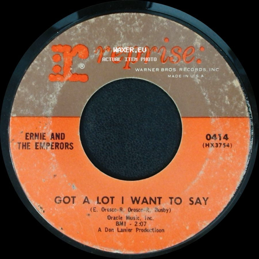 Ernie And The Emperors - Meet Me At The Corner / Got A Lot I Want To Say side B