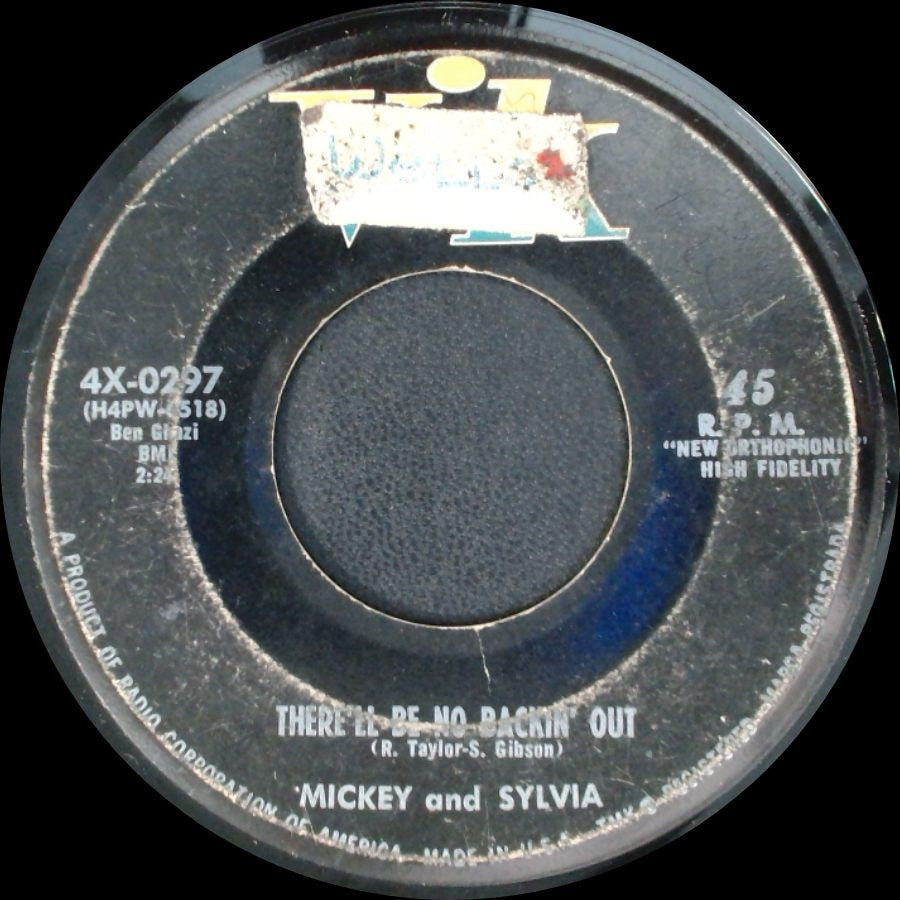Mickey And Sylvia - Where Is My Honey / There'll Be No Backin' Out side B