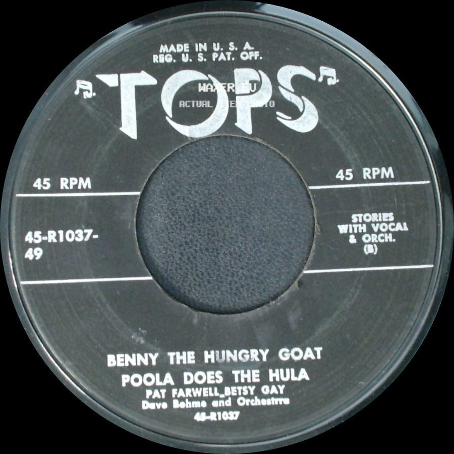 Johnny Holiday / Pat Farwell, Betsy Gay - Circus Train / Benny The Hungry Goat / Poola Does The Hula side B