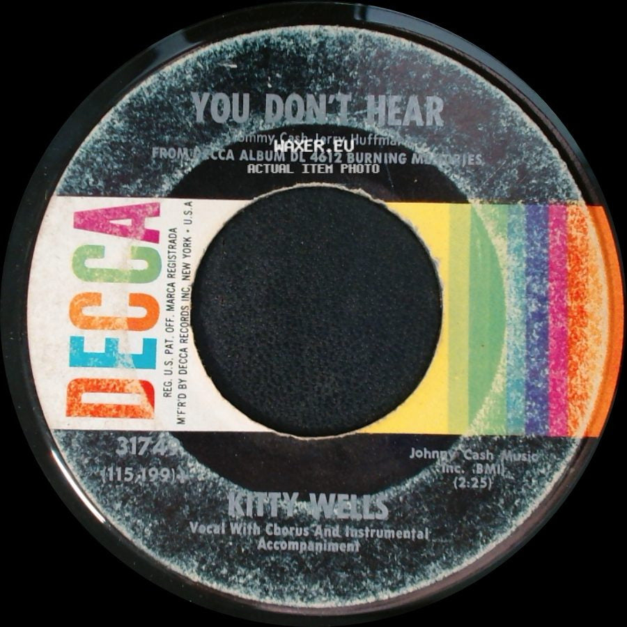 Kitty Wells - Six Lonely Hours / You Don't Hear side B