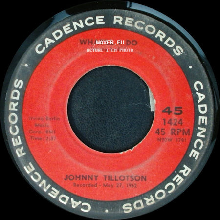Johnny Tillotson - Send Me The Pillow You Dream On / What'll I Do side B