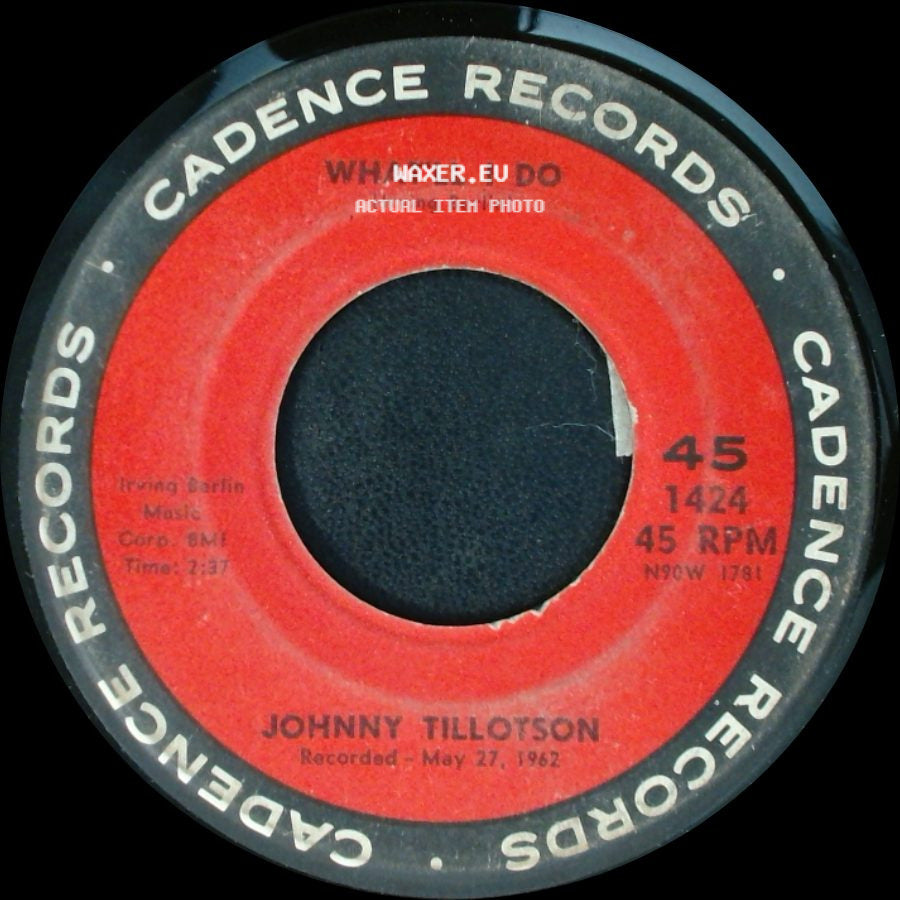 Johnny Tillotson - Send Me The Pillow You Dream On / What'll I Do side B