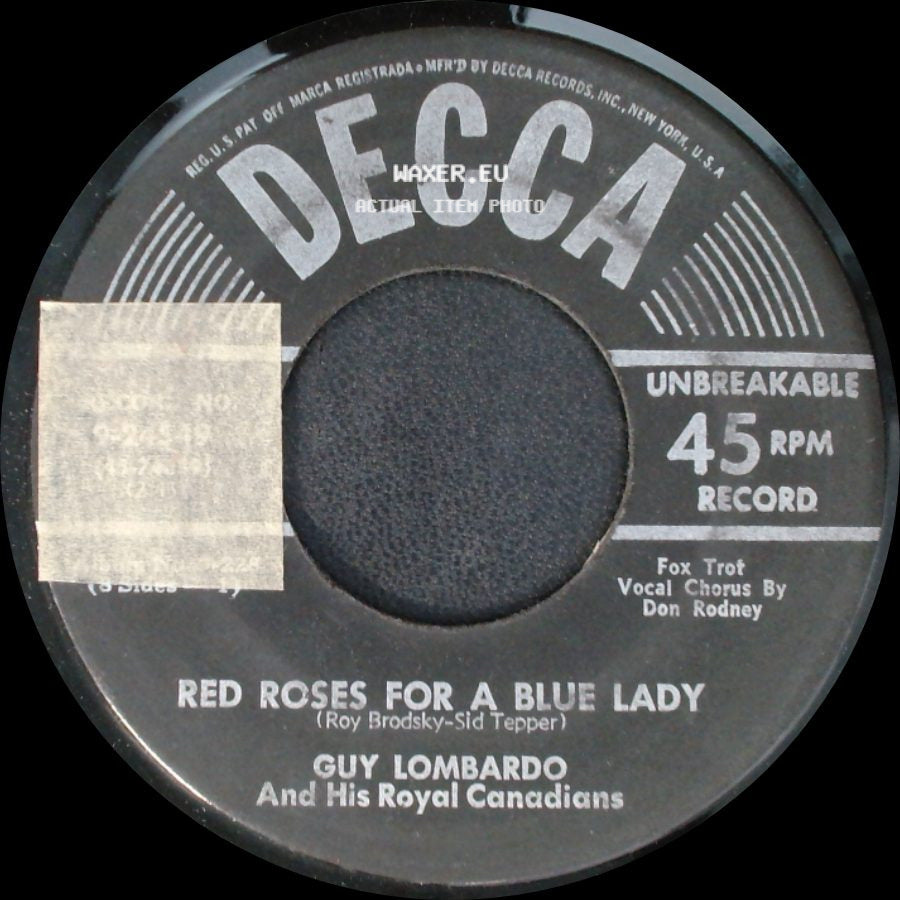 Guy Lombardo And His Royal Canadians - Everywhere You Go / Red Roses For A Blue Lady side B