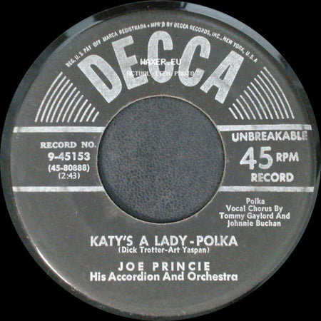 Joe Princie - My Mother-In-Law - Polka / Katy's A Lady - Polka side B