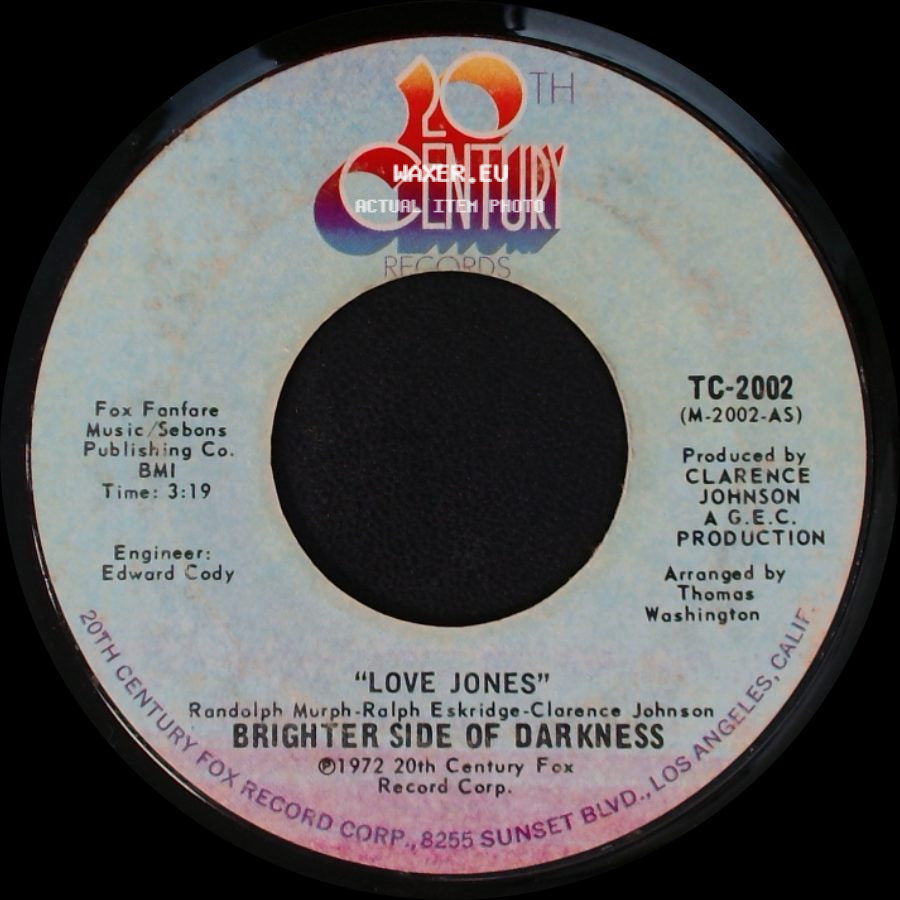 Brighter Side Of Darkness - Love Jones / Love Jones side B