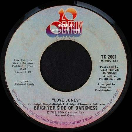 Brighter Side Of Darkness - Love Jones / Love Jones side B