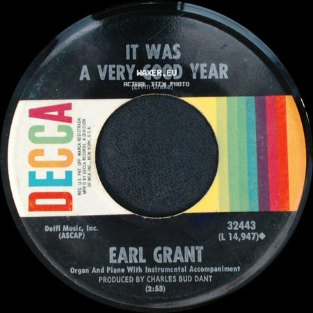 Earl Grant - It Was A Very Good Year / If I Only Had Time side A