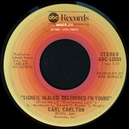Carl Carlton - Smokin' Room / Signed, Sealed, Delivered I'm Yours side B