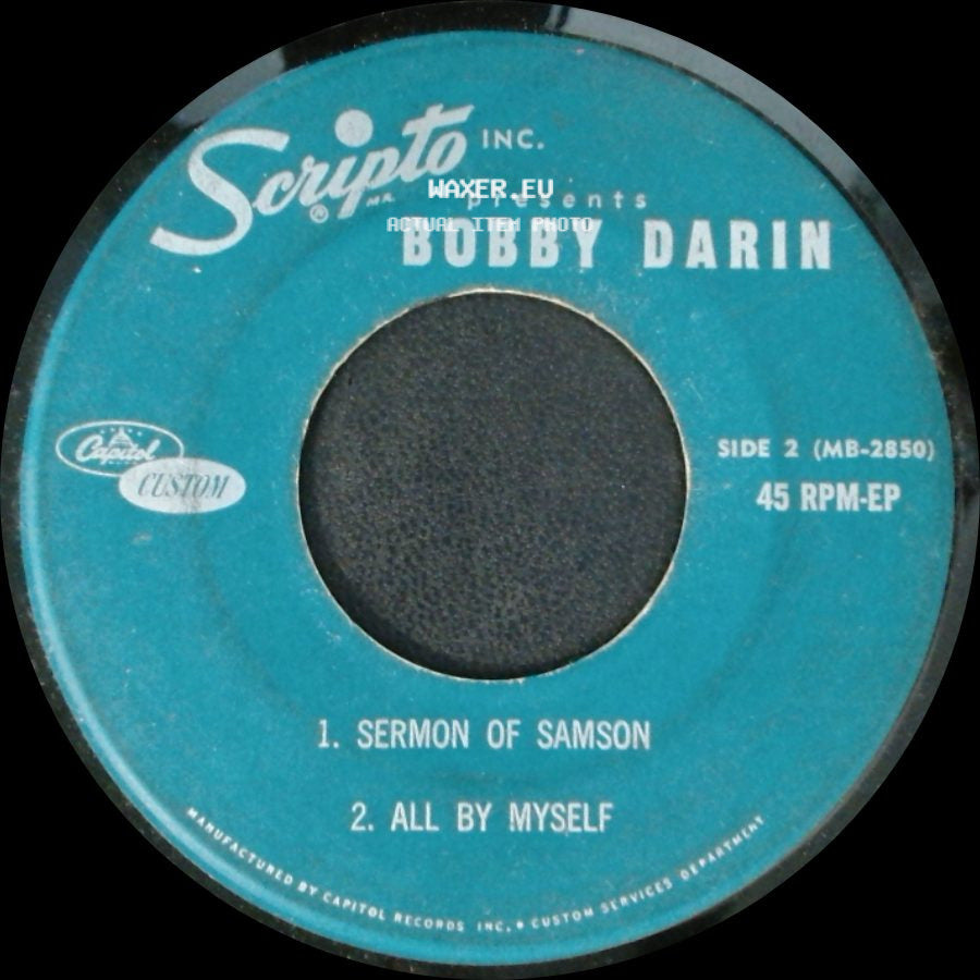 Bobby Darin - Unknown Title A / Unknown Title B side B