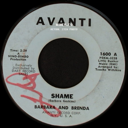 Barbara And Brenda - Let's Get Together / Shame side B
