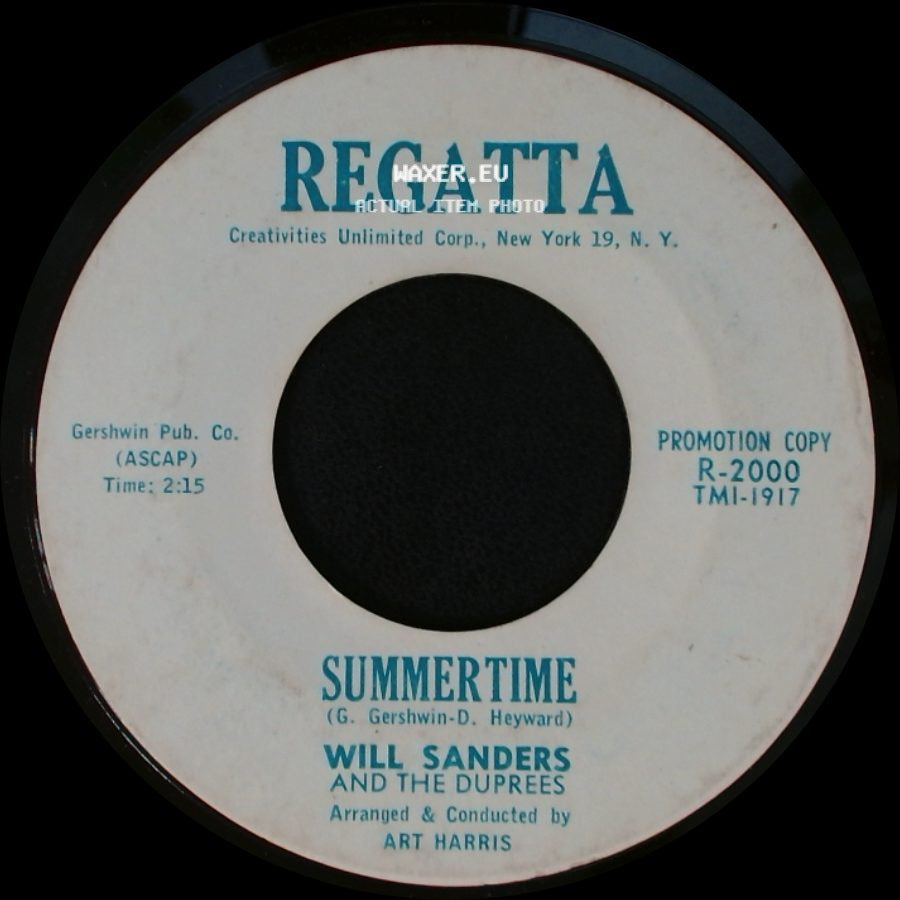 Will Sanders And The Duprees - I'm Movin' In / Summertime side B