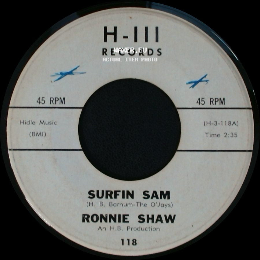Ronnie Shaw - Surfin Sam / Slow Surfin side A