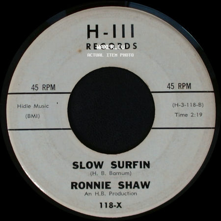 Ronnie Shaw - Surfin Sam / Slow Surfin side B