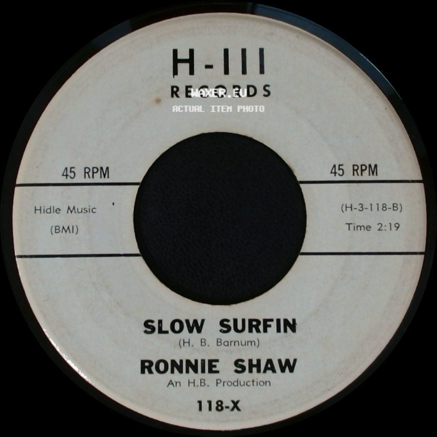 Ronnie Shaw - Surfin Sam / Slow Surfin side B