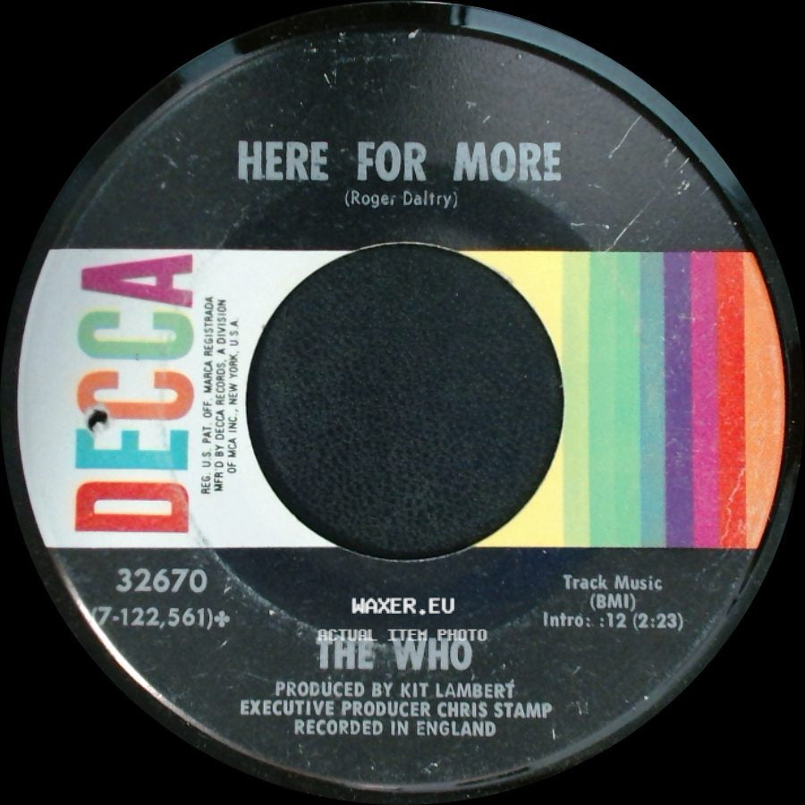 The Who - The Seeker / Here For More side B