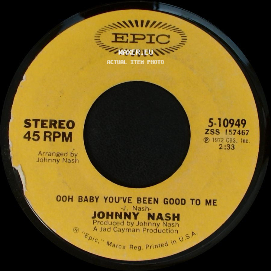 Johnny Nash - Ooh Baby You've Been Good To Me / Stir It Up side A