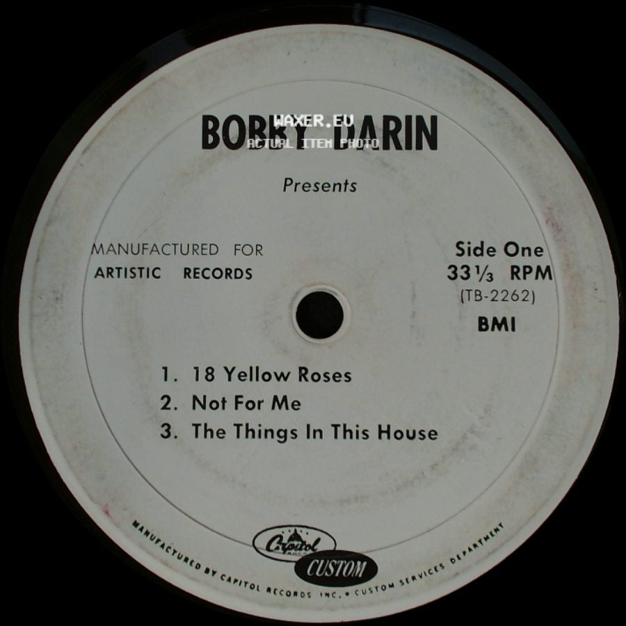 Bobby Darin - Unknown Title A / Unknown Title B side A