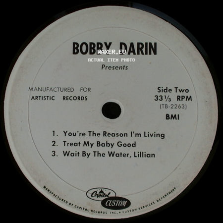 Bobby Darin - Unknown Title A / Unknown Title B side B