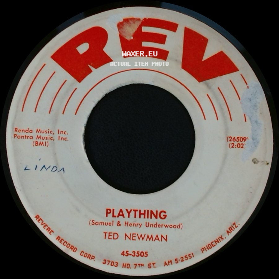 Ted Newman - Unlucky Me / Plaything side B