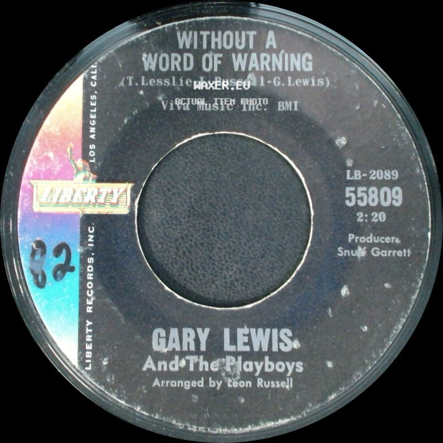Gary Lewis And The Playboys - Without A Word Of Warning / Save Your Heart For Me side A