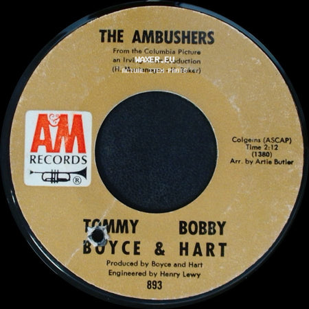 Tommy Boyce & Bobby Hart - The Ambushers / I Wonder What She's Doing Tonite side A