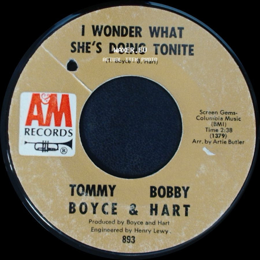 Tommy Boyce & Bobby Hart - The Ambushers / I Wonder What She's Doing Tonite side B