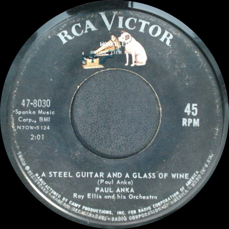 Paul Anka - I Never Knew Your Name / A Steel Guitar And A Glass Of Wine side B