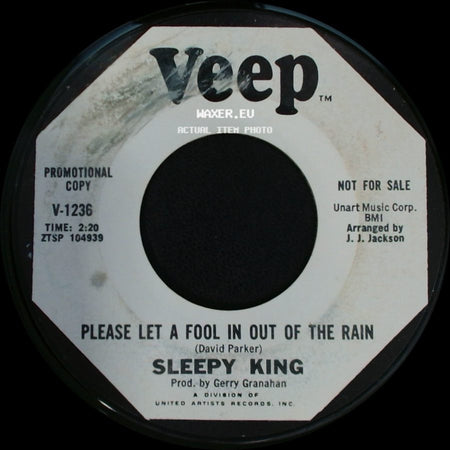 Sleepy King - Hello Martha / Please Let A Fool In Out Of The Rain side B