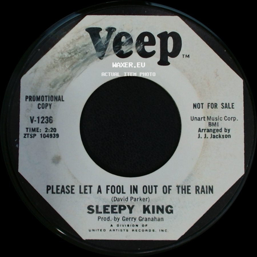 Sleepy King - Hello Martha / Please Let A Fool In Out Of The Rain side B