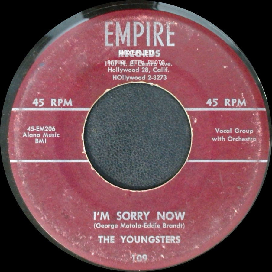 The Youngsters - Dreamy Eyes / I'm Sorry Now side B