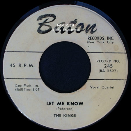 The Kings - Long, Lonely Nights / Let Me Know side B
