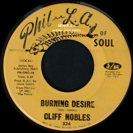 Cliff Nobles & Co. / Cliff Nobles - Switch It On / Burning Desire side B