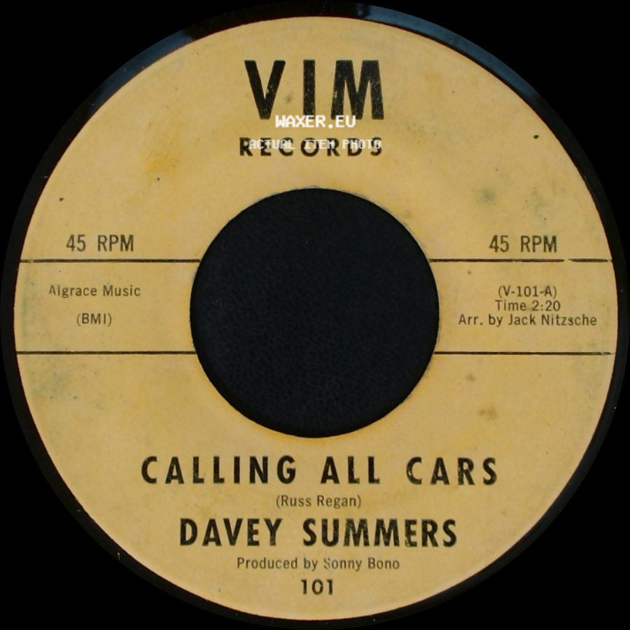 Davey Summers - Calling All Cars / Good Ship Love side A