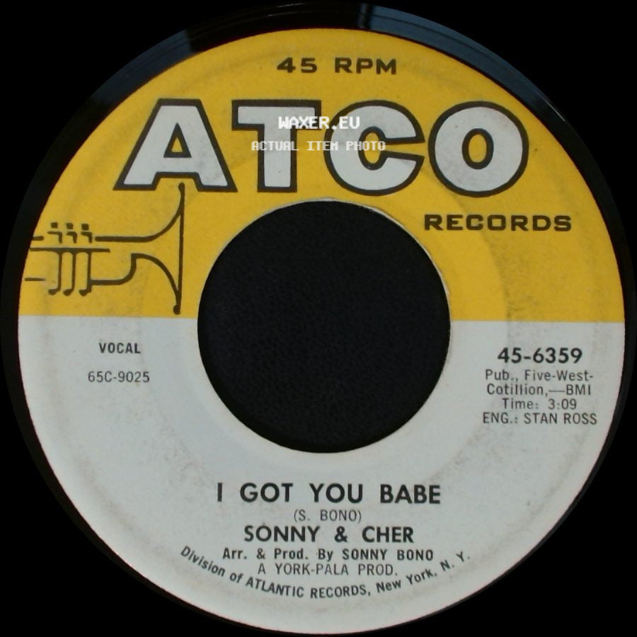 Sonny & Cher - It's Gonna Rain / I Got You Babe side B