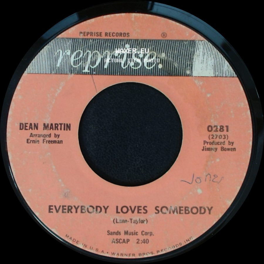 Dean Martin - Everybody Loves Somebody / A Little Voice side A