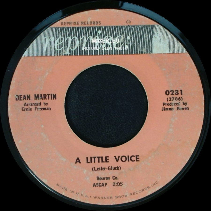 Dean Martin - Everybody Loves Somebody / A Little Voice side B
