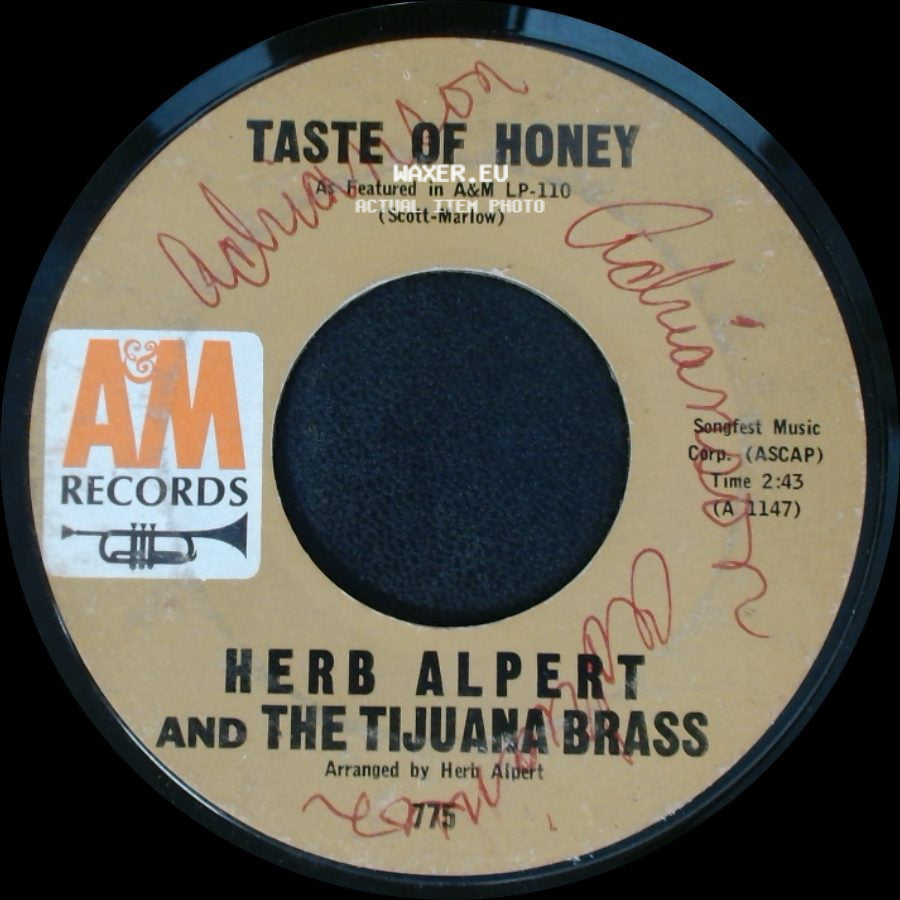 Herb Alpert And The Tijuana Brass - 3Rd Man Theme / Taste Of Honey side B