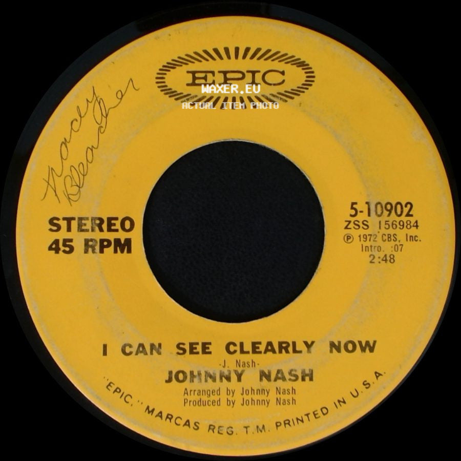 Johnny Nash - How Good It Is / I Can See Clearly Now side B