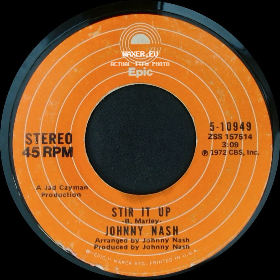 Johnny Nash - Ooh Baby You've Been Good To Me / Stir It Up side B