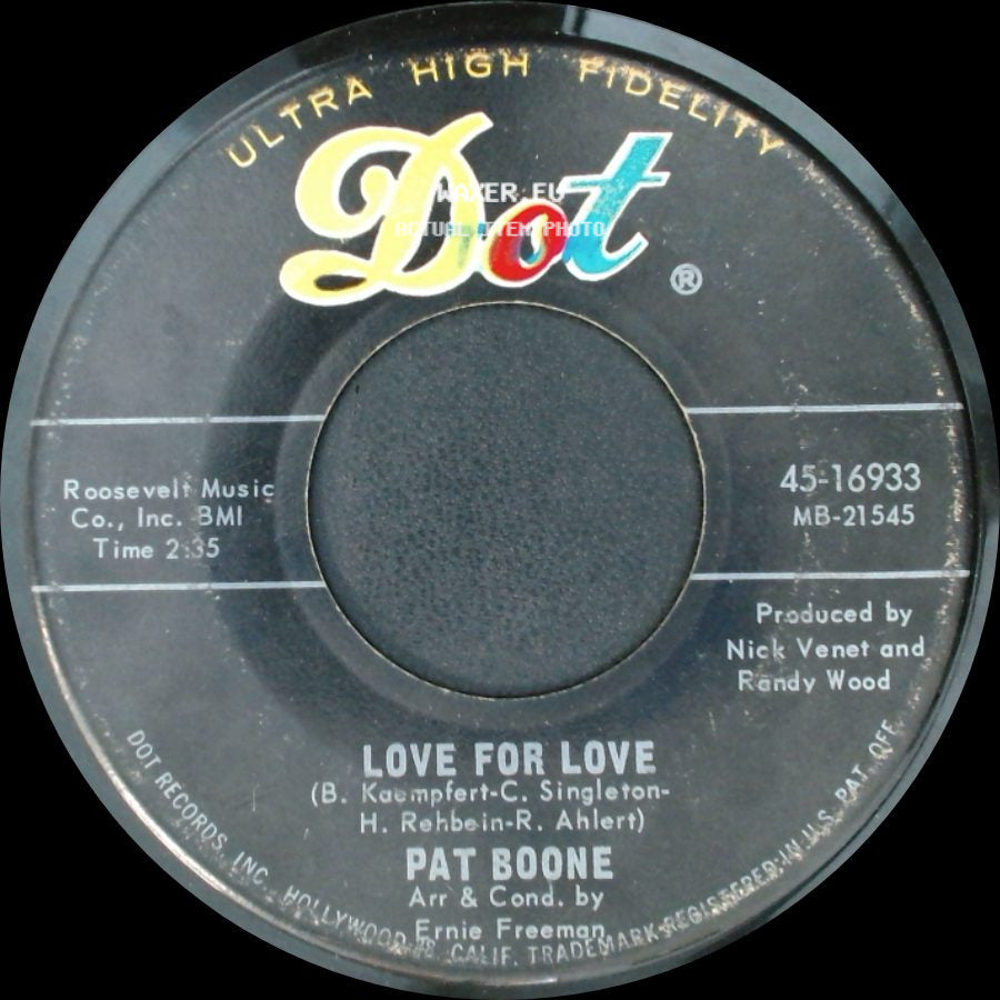 Pat Boone - Love For Love / Wish You Were, Buddy side A