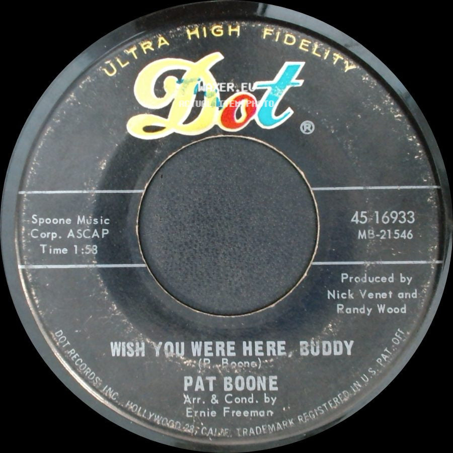 Pat Boone - Love For Love / Wish You Were, Buddy side B