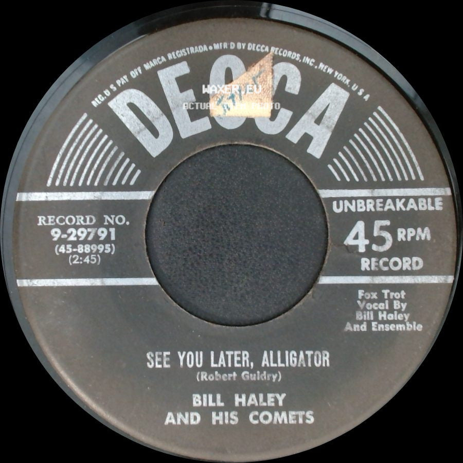 Bill Haley And His Comets - The Paper Boy / See You Later, Alligator side B