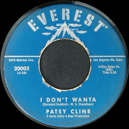 Patsy Cline - I Don't Wanta / I Can't Forget side A