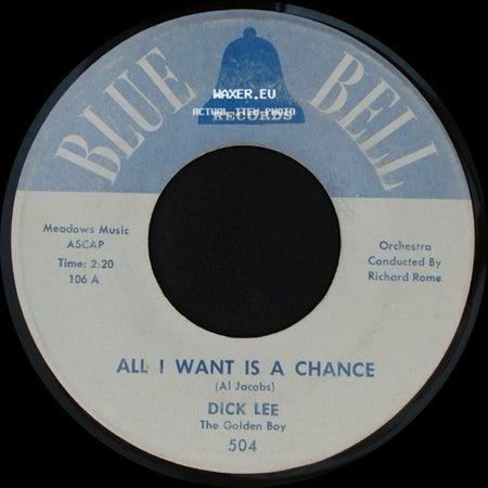 Dick Lee - A Woman In Love / All I Want Is A Chance side B